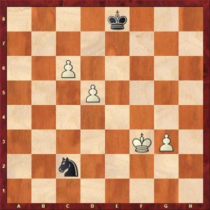 Knight vs. Three Pawns Ending Blitz Chess