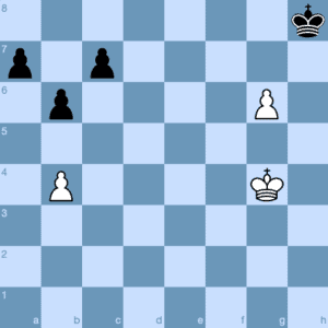 King and Pawn Ending: White is a Pawn Down