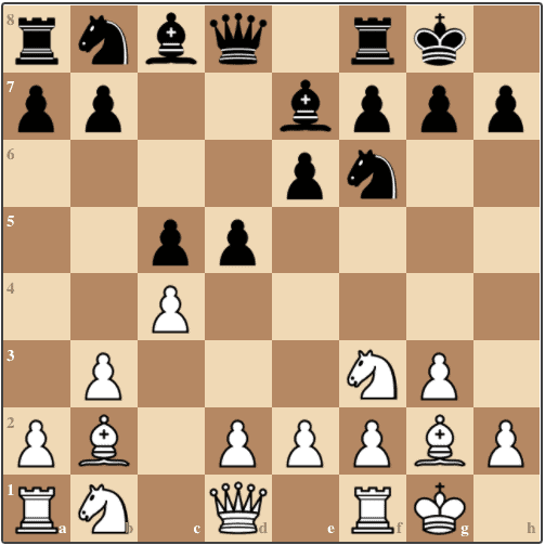 A common position in the Réti after Black plays 2...e6.