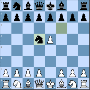 Alekhine's Defense after the most popular starting moves 1.e4 Nf 2.e5 Nd5 
