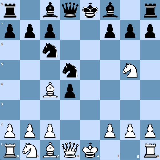 Black captures the pawn with 6...exd4